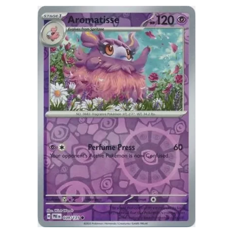Aromatisse 039/131 Reverse Holo Pokémon single card from Prismatic Evolutions