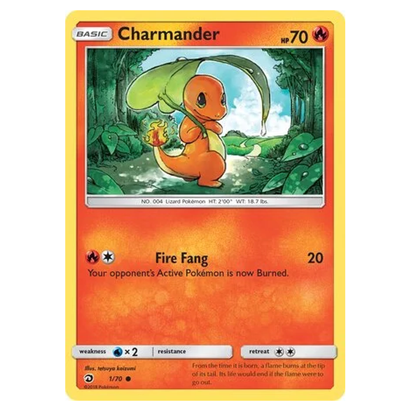 Charmander 001/070 Pokémon single card from Dragon Majesty