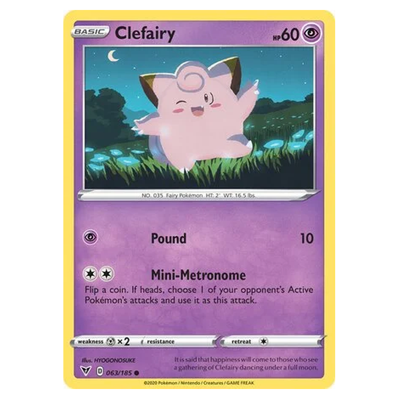 Clefairy 063/185 Pokémon single card from Vivid Voltage