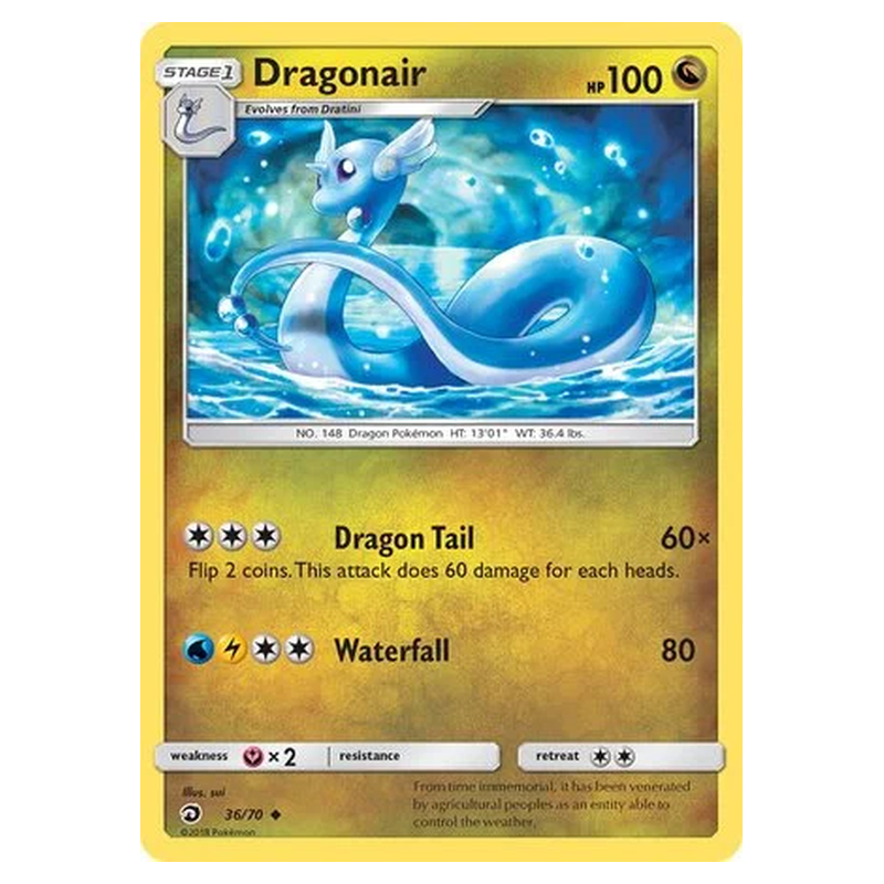 Dragonair 036/070 Pokémon single card from Dragon Majesty