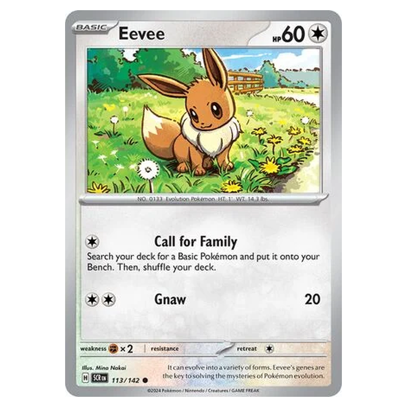 Eevee 113/142 Pokémon single card from Stellar Crown