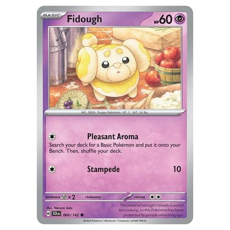 Fidough 066/142 Pokémon single card from Stellar Crown
