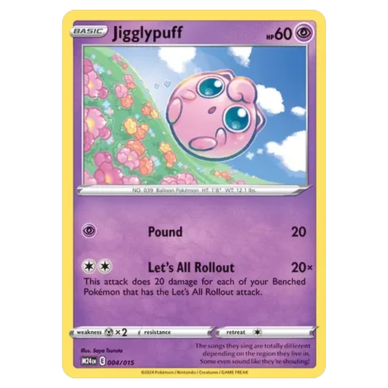 Jigglypuff 004/015 Pokémon single card from McDonald's Collection 2024 promo set