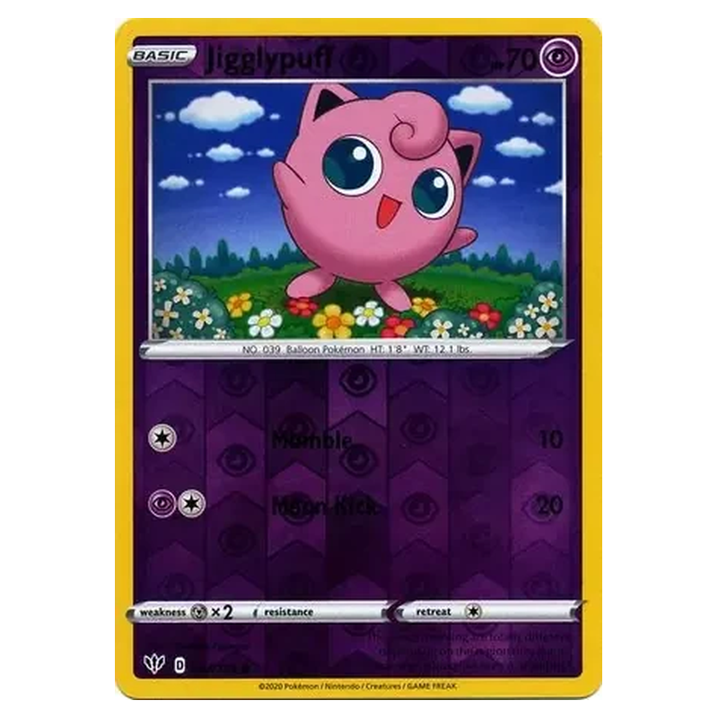 Jigglypuff 067/189 Reverse Holo Pokémon single card from Darkness Ablaze