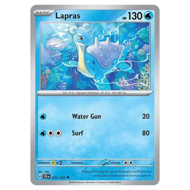 Lapras 031/142 Pokémon single card from Stellar Crown