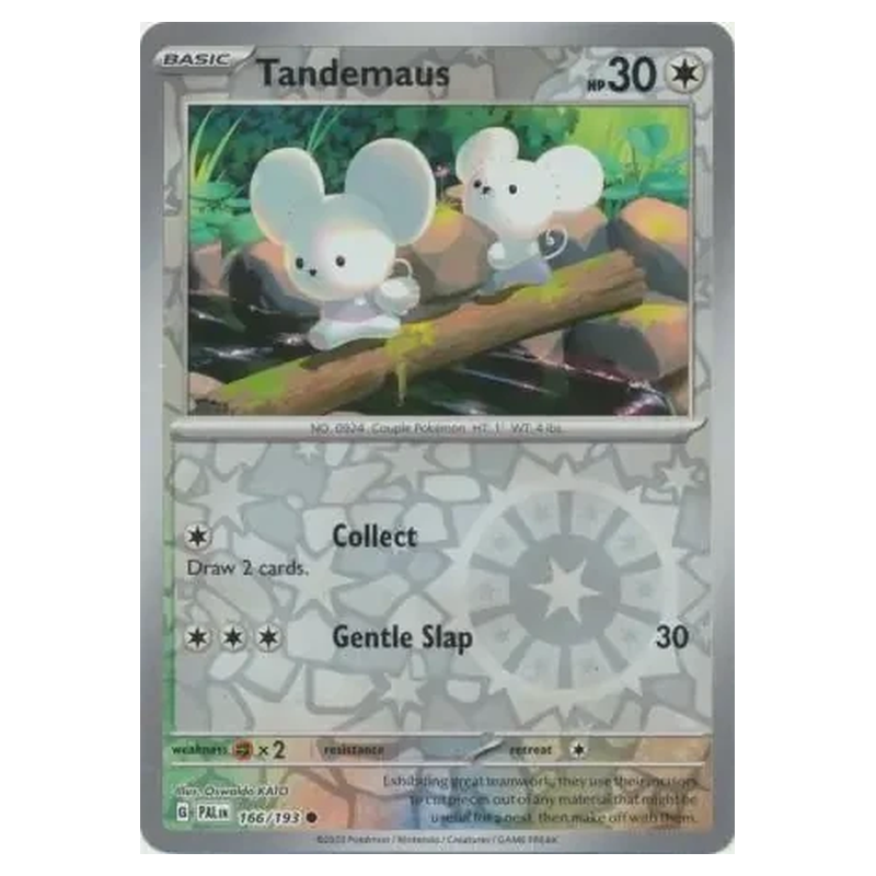 Tandemaus 166/193 Reverse Holo Pokémon single card from Paldea Evolved