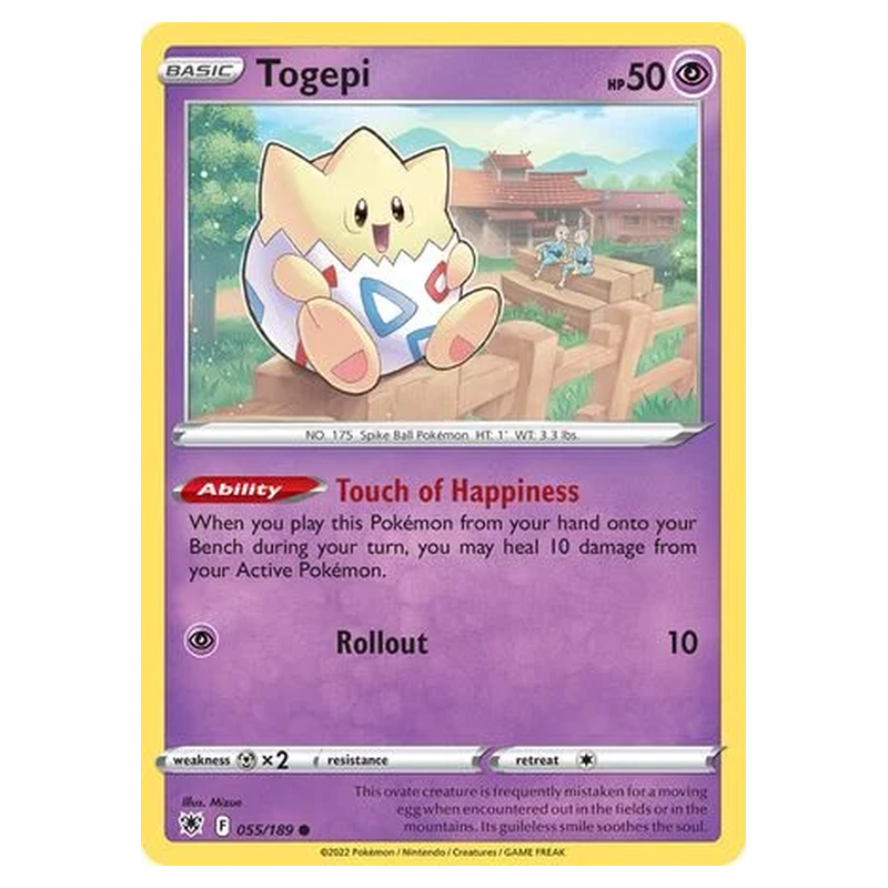 Togepi 055/189 Pokémon single card from Astral Radiance