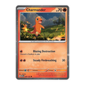 Graded Charmander 004/165 Scarlet and Violet 151 Pokémon Cosmos Holo card, RKT 9, sealed in protective slab