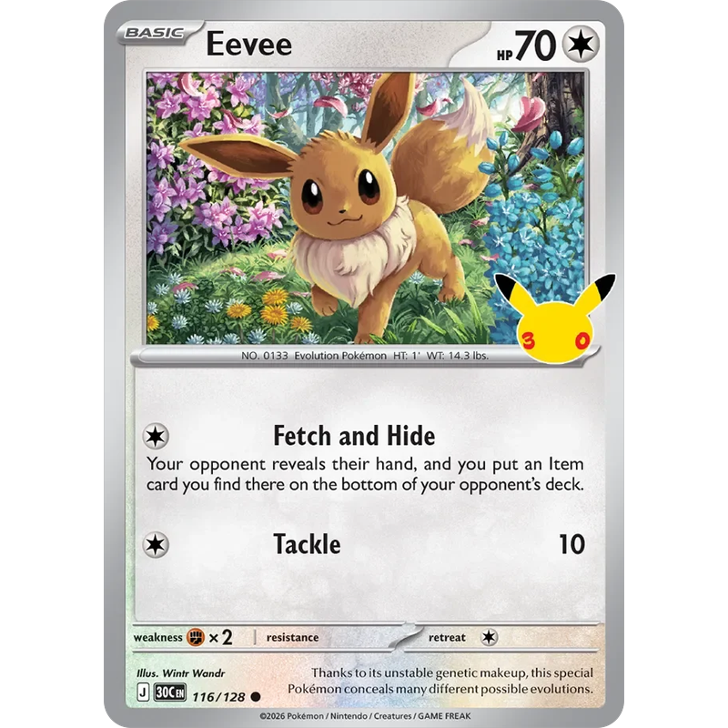 Eevee 116/128 - 30th Celebration