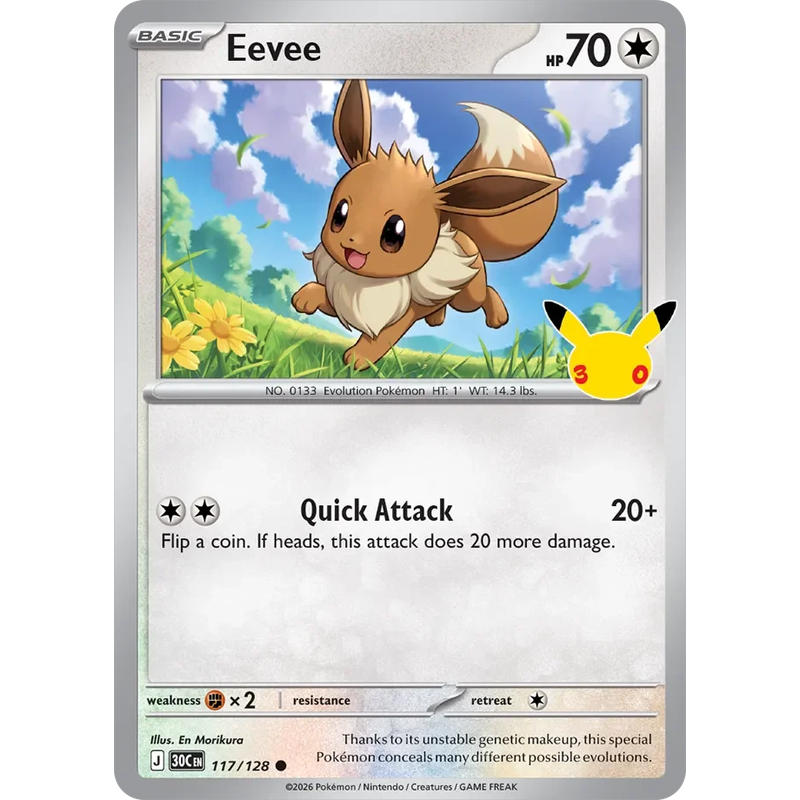 Eevee 117/128 - 30th Celebration