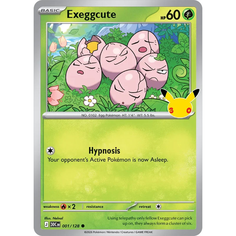 Exeggcute 001/128 - 30th Celebration