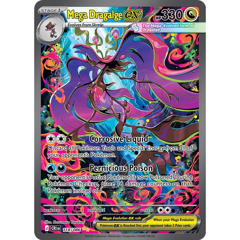 Mega Dragalge ex 118/086 - Chaos Rising