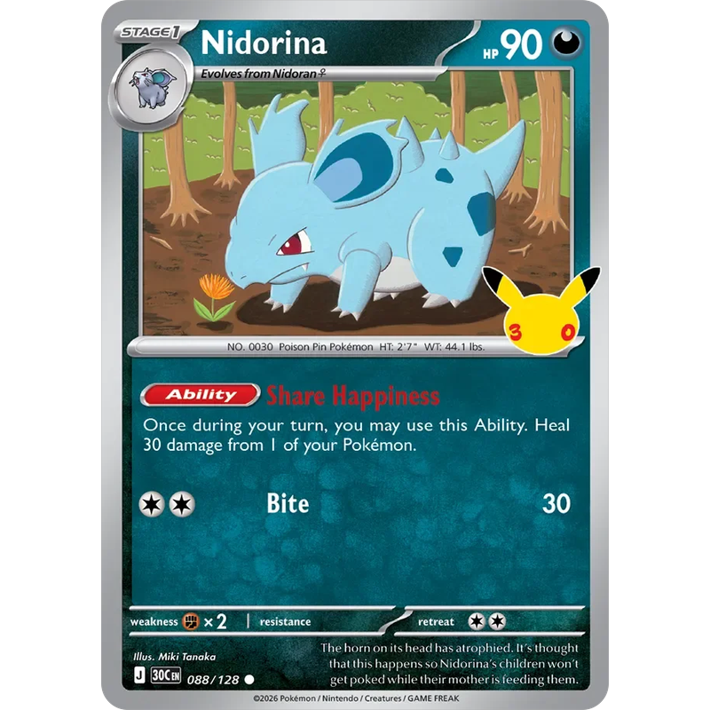 Nidorina 088/128 - 30th Celebration