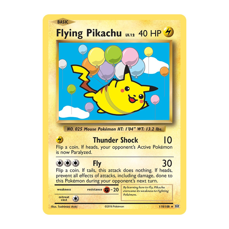 Graded Flying Pikachu 110/108 Evolutions Pokémon card, CGC 8.5, sealed in protective slab
