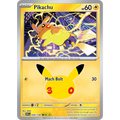 Pikachu 030/128 Pokémon single card from 30th Celebration, Mint condition