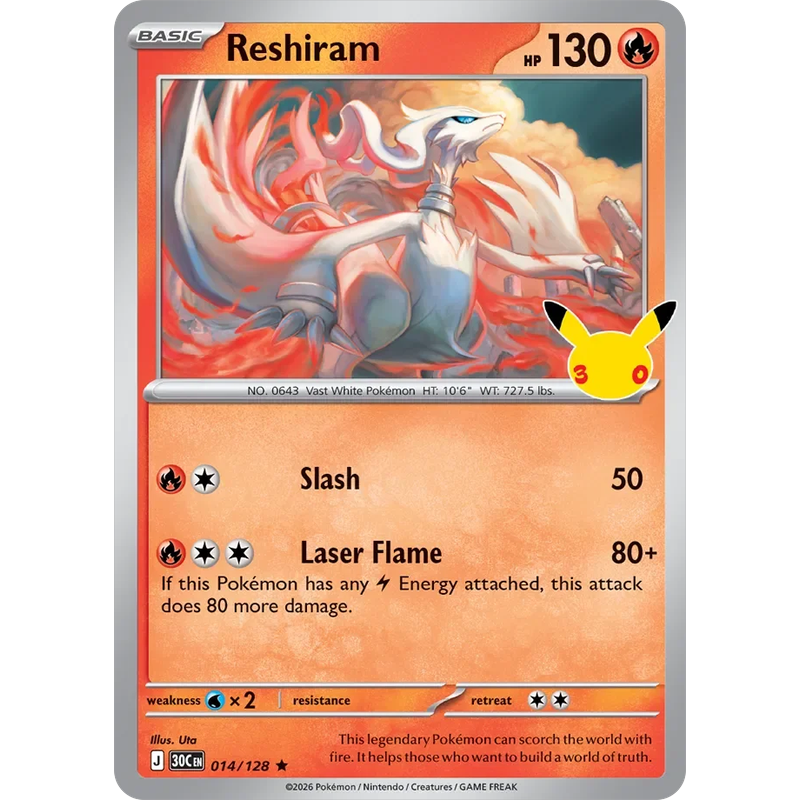 Reshiram 014/128 - 30th Celebration