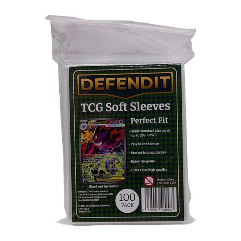 Defendit Perfect Fit soft card sleeves, pack of 100, for standard size Pokémon TCG cards