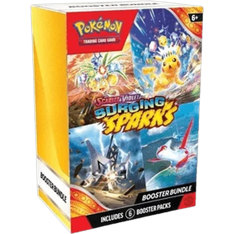 Sealed English Scarlet & Violet Surging Sparks Booster Bundle, 6 packs