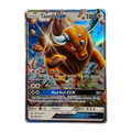 Graded Tauros GX 100/149 Sun and Moon Pokémon Ultra Rare card, RKT 7, sealed in protective slab