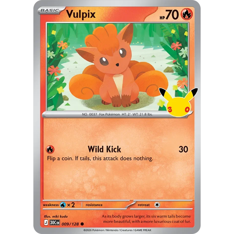 Vulpix 009/128 - 30th Celebration